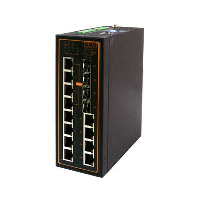 ATOP EH7512 - 12-Port Managed Fast-Ethernet Switch, PoE, Gigabit Uplinks, Profinet Certified