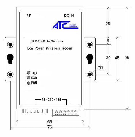 ATC 873 Wireless RS232/RS485 Adapter