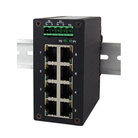 ATOP EH2308 - 8-port Fast-Ethernet DIN-Rail Unmanaged Switch