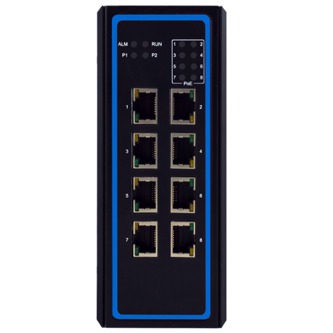 ATOP EHG6408 - Industrial 8-port Unmanaged Gigabit Switch (PoE optional)