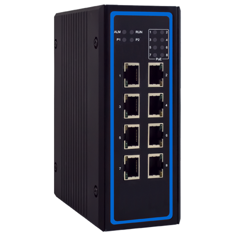 ATOP EHG6408 - Industrial 8-port Unmanaged Gigabit Switch (PoE optional)