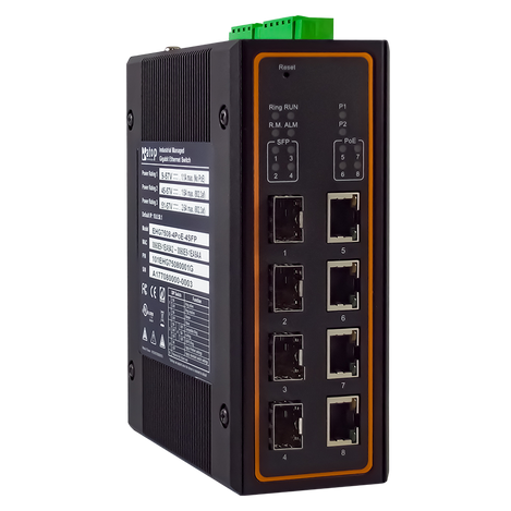 ATOP EHG7508 - 8-Port Industrial Managed Gigabit Switches, Profinet certified