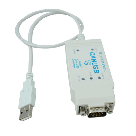 CANUSB COM FD CAN Converter with male DB9 pin CAN connector.