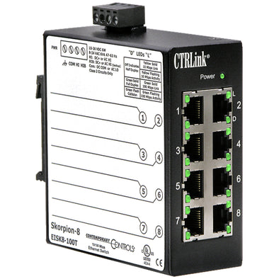 EISK8 - 8 Port 10 / 100 Industrial Switch