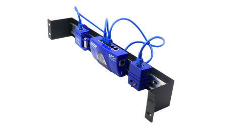 Single 1U DIN Rail Rack Mount Kit