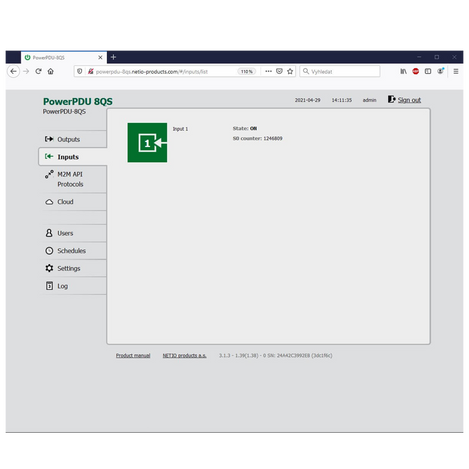 Netio PowerPDU 8QS, 8x IEC-320 C13 switched and metered PDU