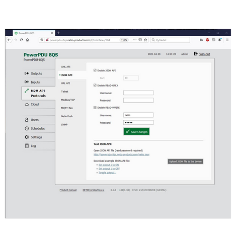 Netio PowerPDU 8QS, 8x IEC-320 C13 switched and metered PDU
