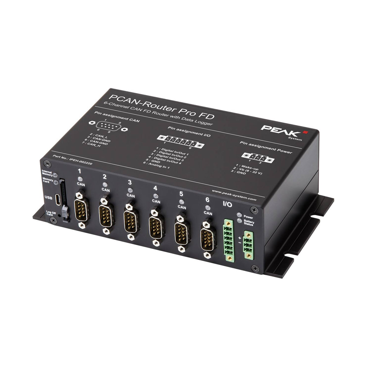 PCAN-Router Pro FD - 6 Channel CAN FD Router & Data Logger – Grid 