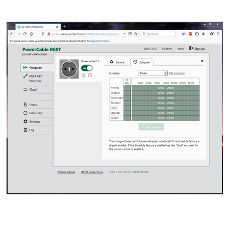 NETIO PowerCable 101S - Wi-Fi Remote Power Switch - IEC320 Plug & Socket