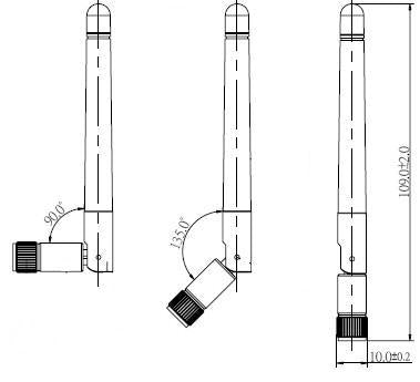 Wi-Fi Antenna - 2.5 dBi RPSMA - 4 inch