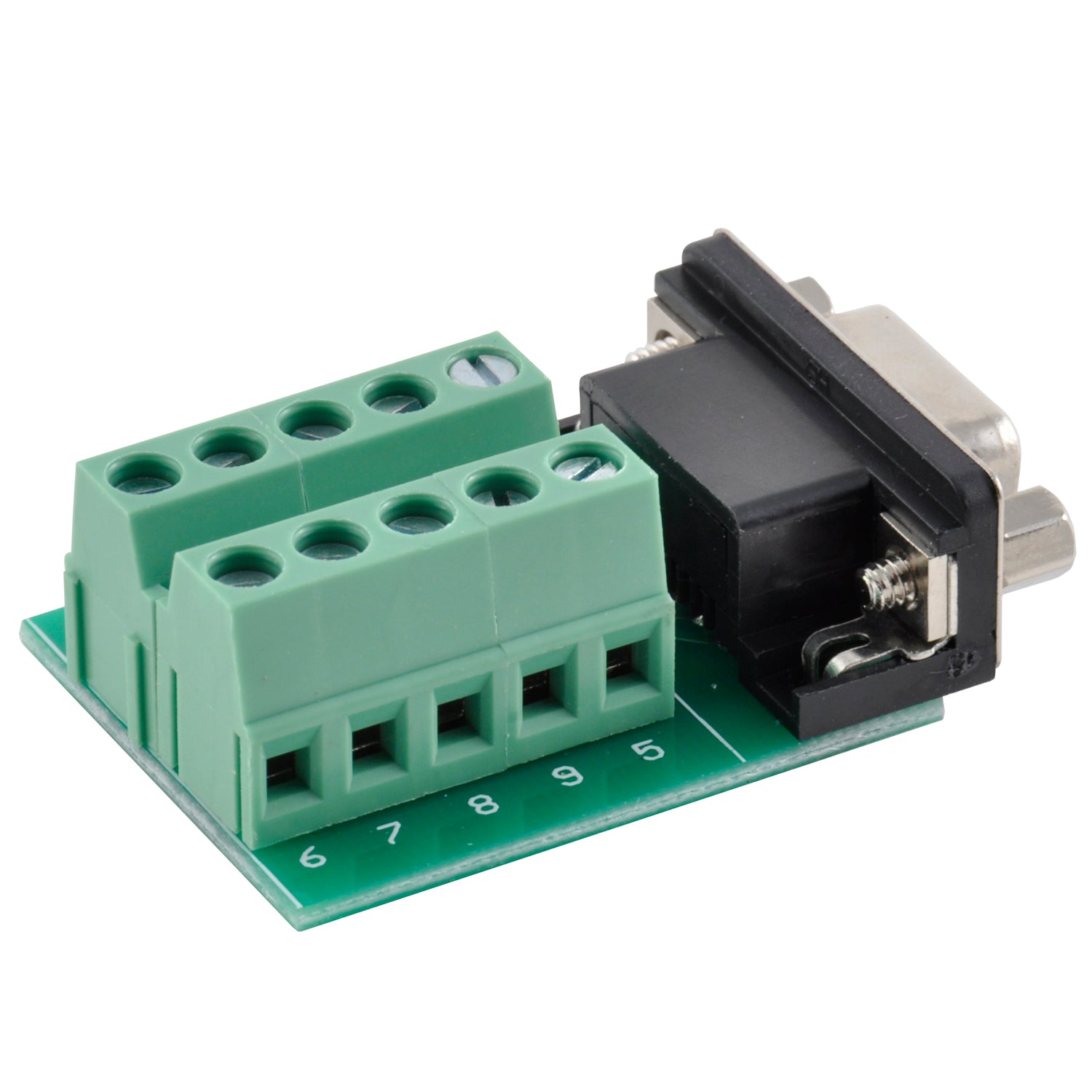 RS232 Male Breakout - DB9 Male to Terminal Block Adapter – Grid Connect