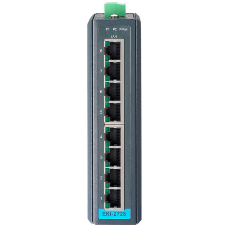 8 Port Industrial Gigabit Switch Front