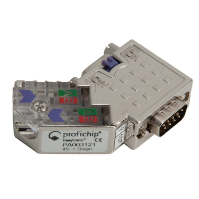 PROFIBUS Connector 45 degree bend with Diagnostics